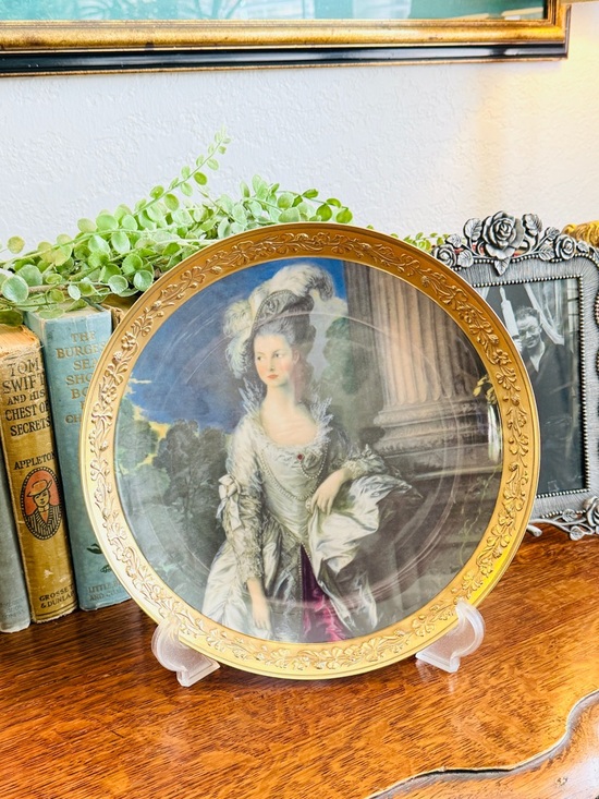 Gorham Other - Gorham Gold Framed Portrait Plate with “Honorable Mrs. Graham”1777